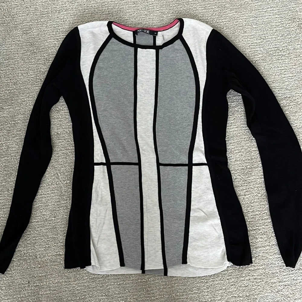 Cotton and modal blend Nic + Zoe sweater - Picture 1 of 4